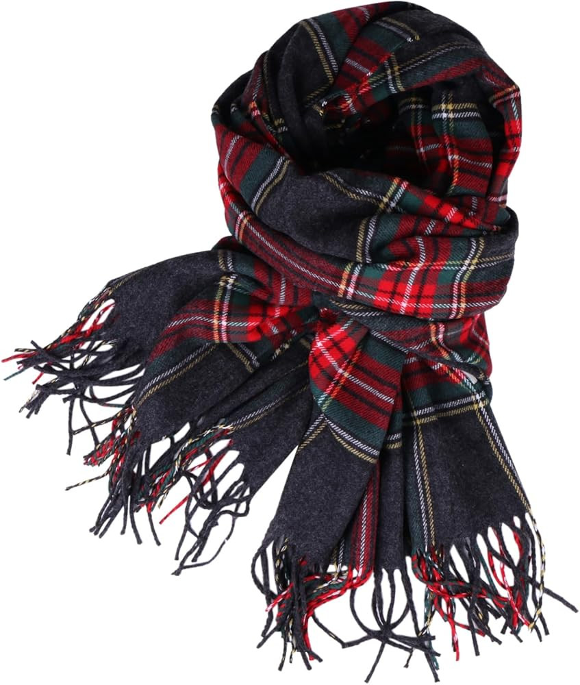 TZ Promise Women Tartan Plaid Scarf Warm Soft Cashmere Feel Giant Winter Shawl Wrap | Amazon (US)