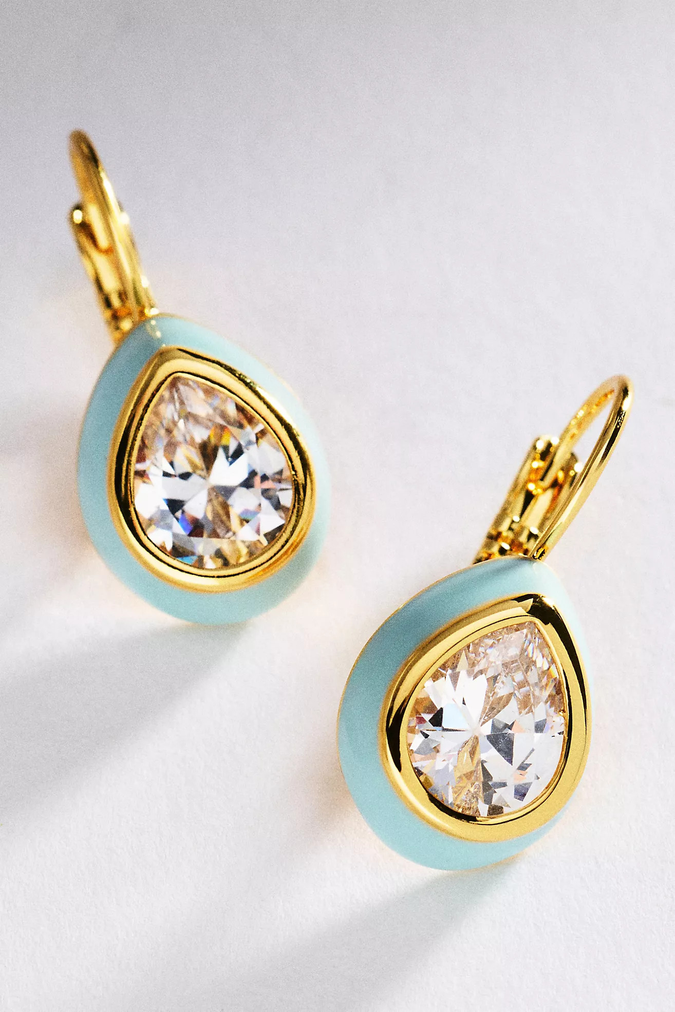 ALV Jewels Carrie Bezel French Hook Earrings | Anthropologie (US)