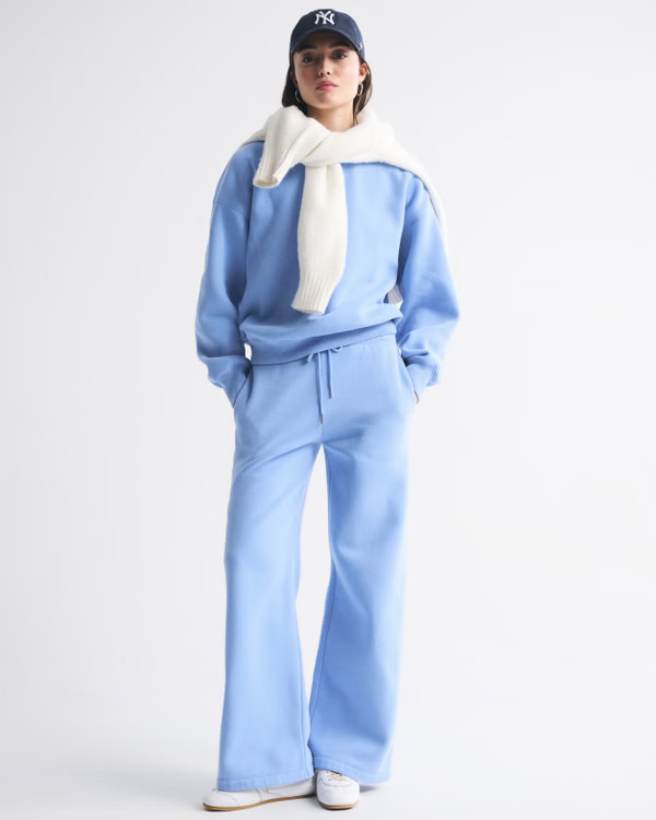 High Rise Sunday Wide Leg Sweatpant | Abercrombie & Fitch (US)