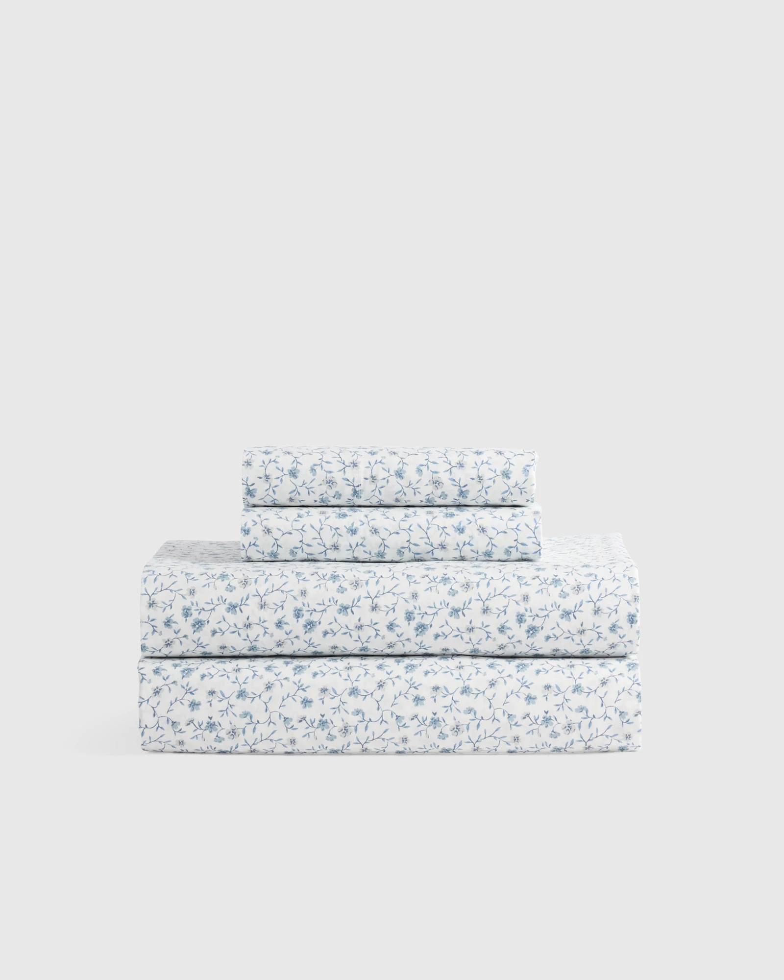 Classic Organic Percale Floral Sheet Set | Quince