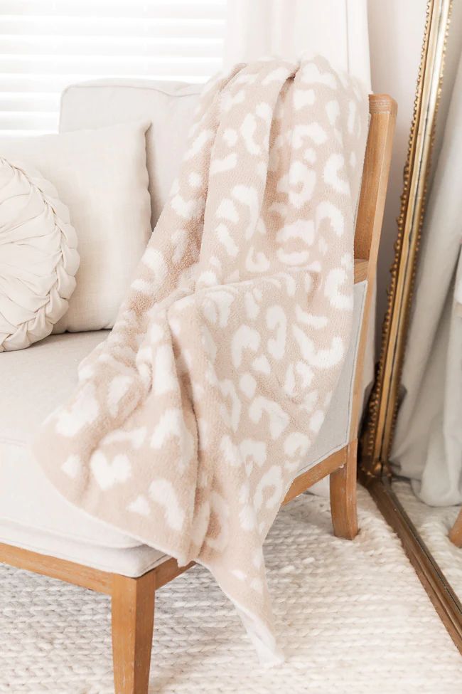 Make Me Believe Taupe Leopard Print Blanket | Pink Lily