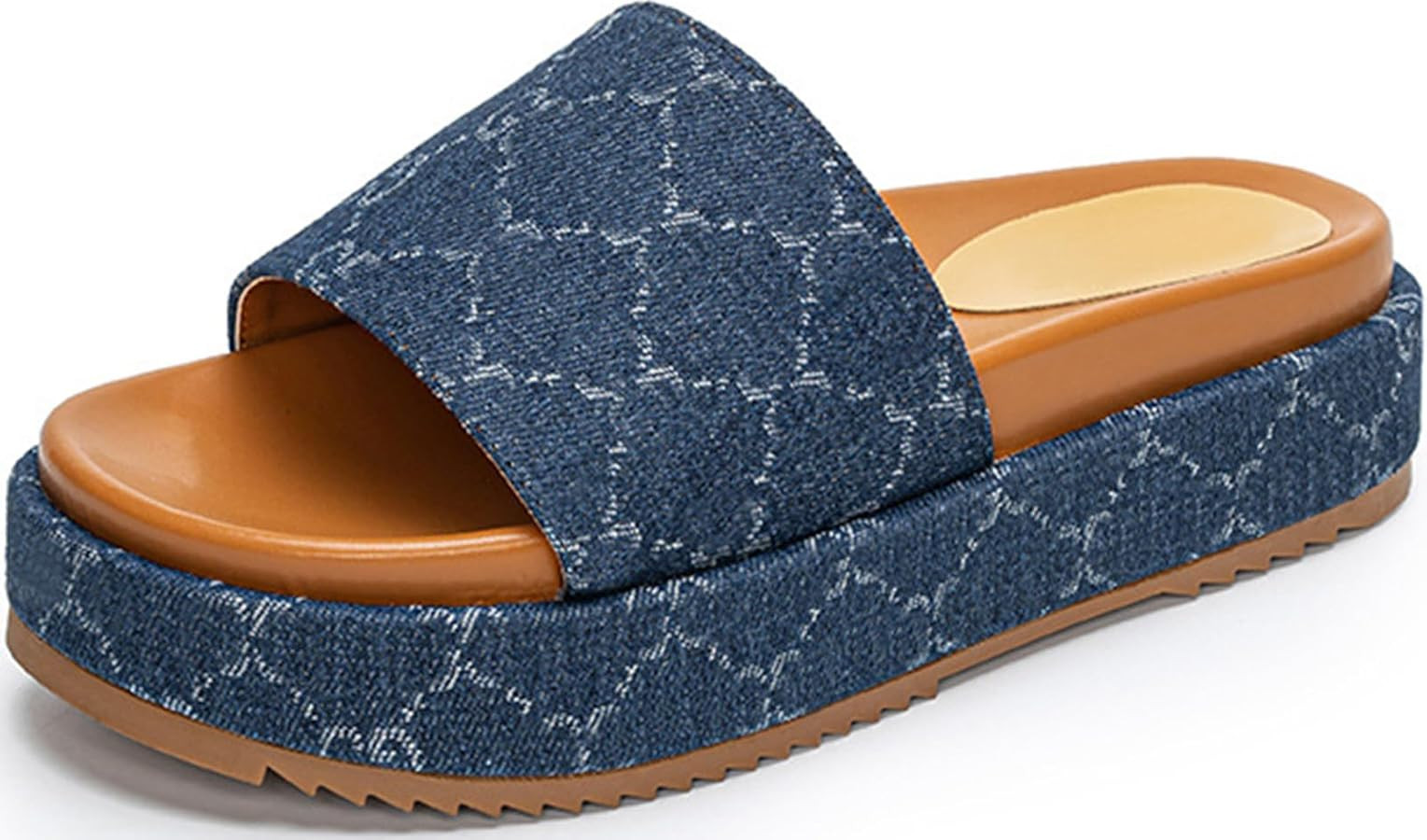 Women's Platform Sandals Fashion Open Toe Slides Comfortable Summer Beach Sandals | Amazon (US)