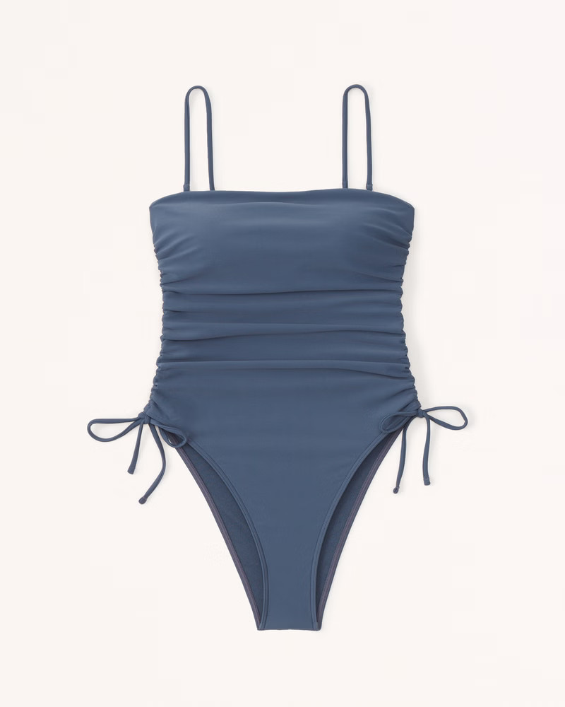 Women's Cinched Tie One-Piece Swimsuit | Women's The A&F Getaway Shop | Abercrombie.com | Abercrombie & Fitch (US)