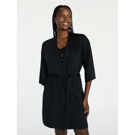 Joyspun Women’s Dreamy Soft Collection Knit Robe  Sizes S/M-2X/3X | Walmart (US)