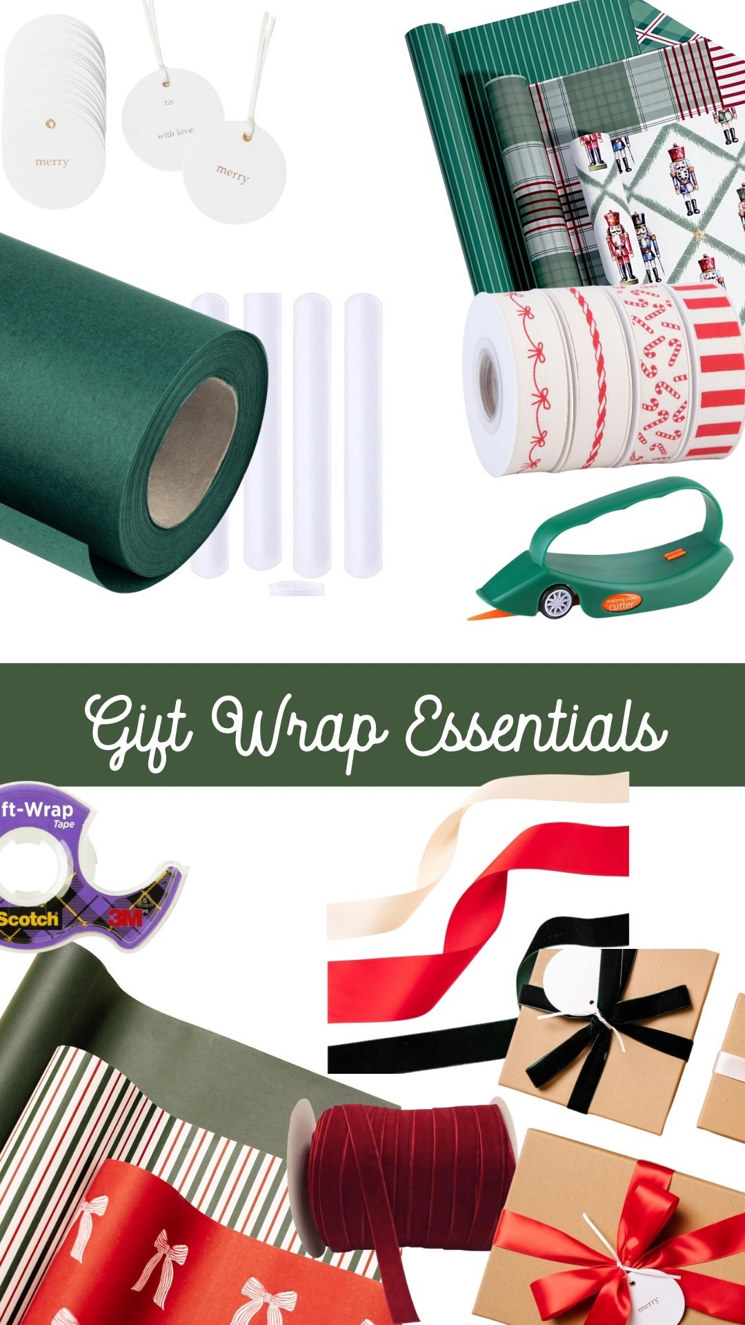 Gift wrapping essentials, gift wrap hacks, gift wrapping made easy 

#LTKHome #LTKHoliday #LTKSeasonal