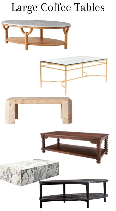 Large coffee table- rectangular, wood, glass, oval, two tiered 

#LTKhome #LTKstyletip #LTKsalealert