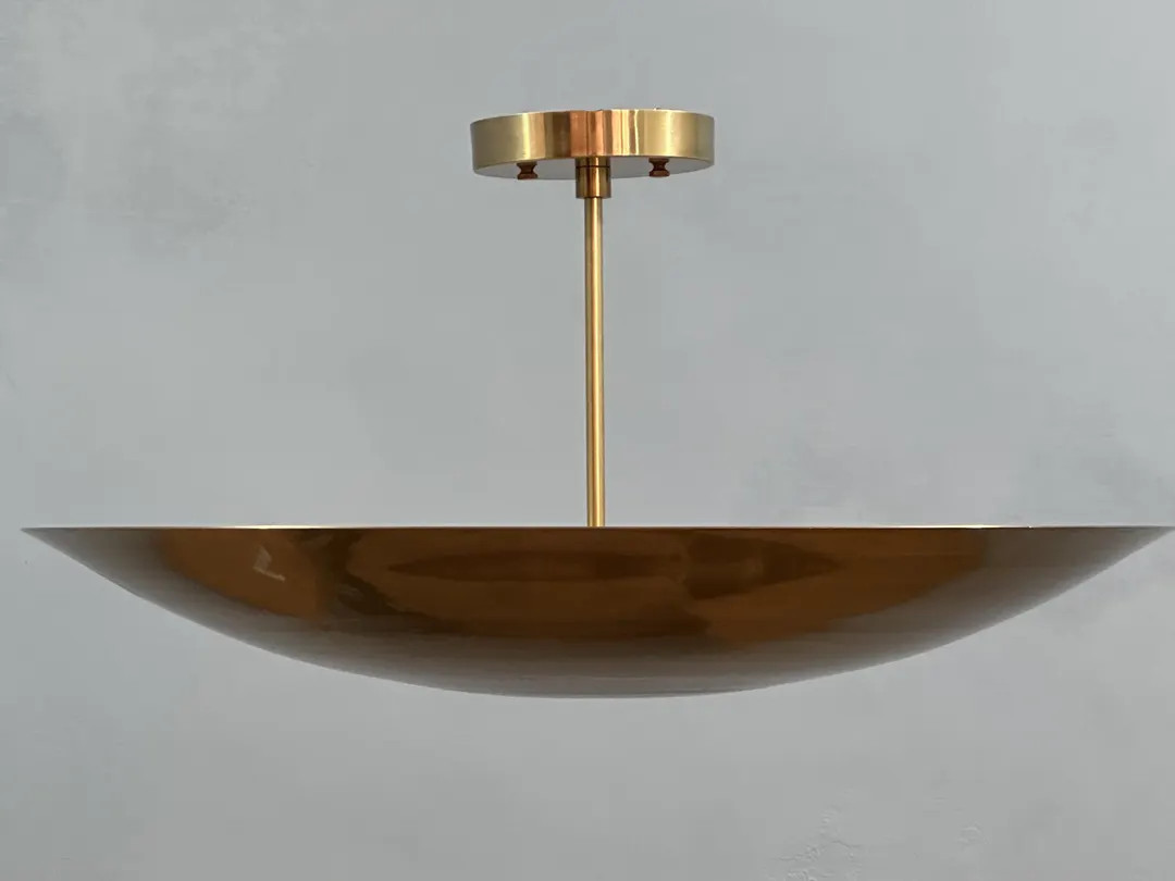 6 Light Elegant Ceiling Flushmount Light - Pendant Mid Century Modern Raw Brass Sputnik Chandelie... | Etsy (US)