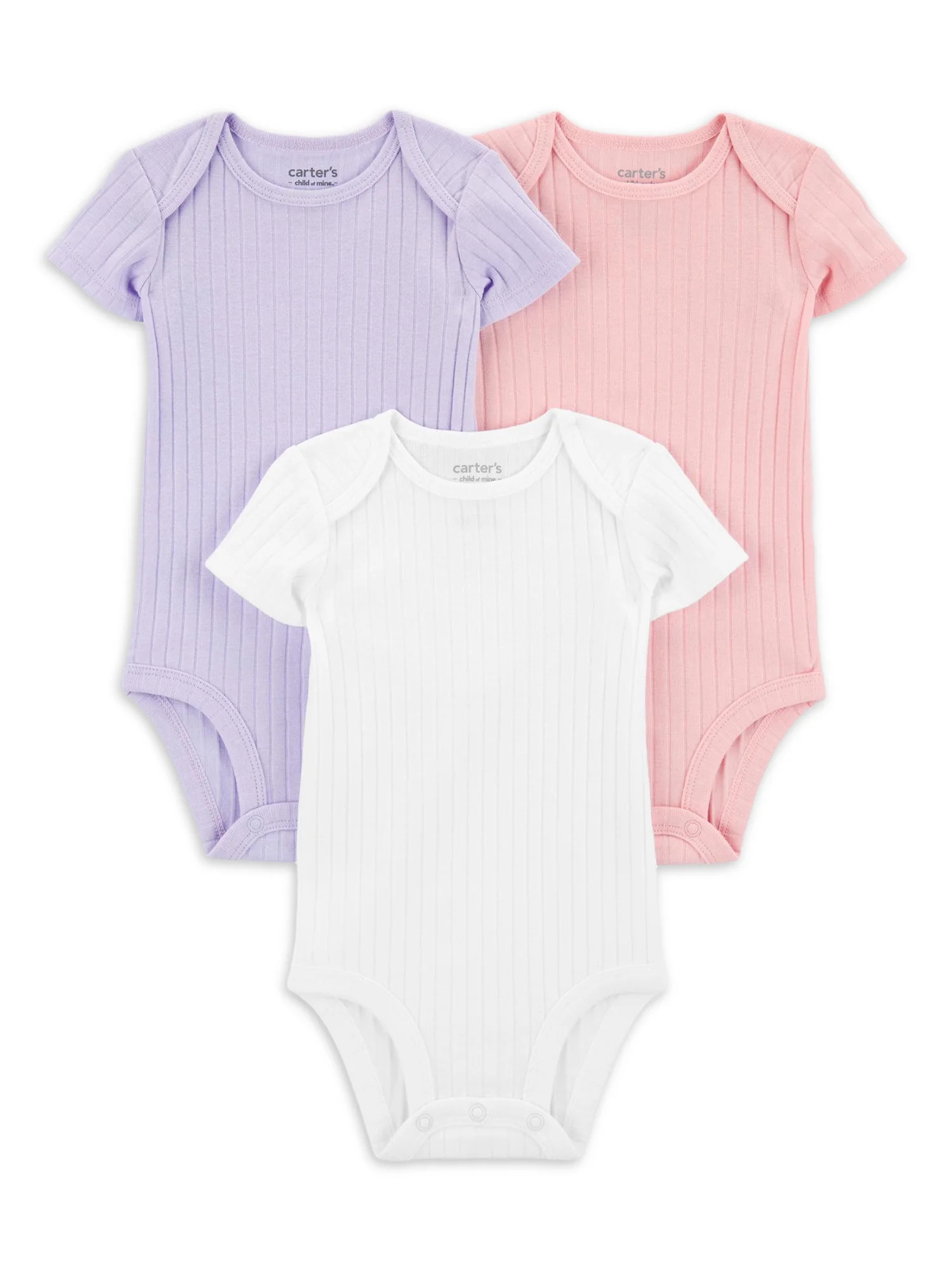 Carter's Child of Mine Baby Girl Bodysuits, 3-Pack, Sizes Preemie-18 Months | Walmart (US)