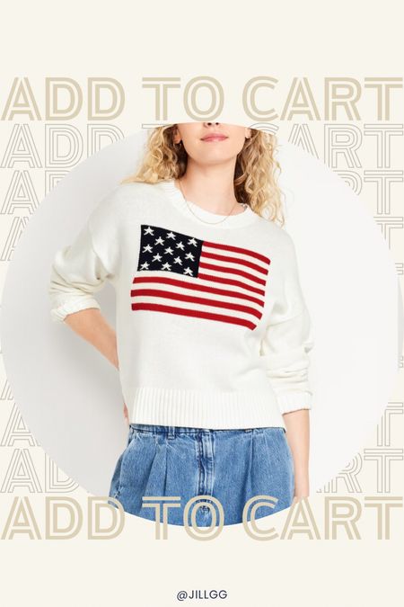 Flag sweater 
Memorial Day weekend
Fourth of July 