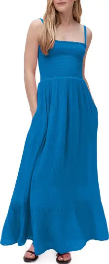 Alejandra Smocked Cotton Maxi Dress | Nordstrom