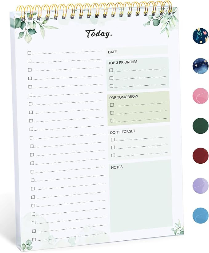 To Do List Notepad, Undated Daily Planner for Work and Goal Setting | Nature, 52 Sheets, 9.8" x 6... | Amazon (US)
