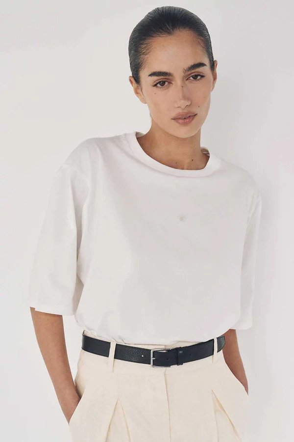 CHANCE WHITE SIGNATURE COTTON TEE | DISSH