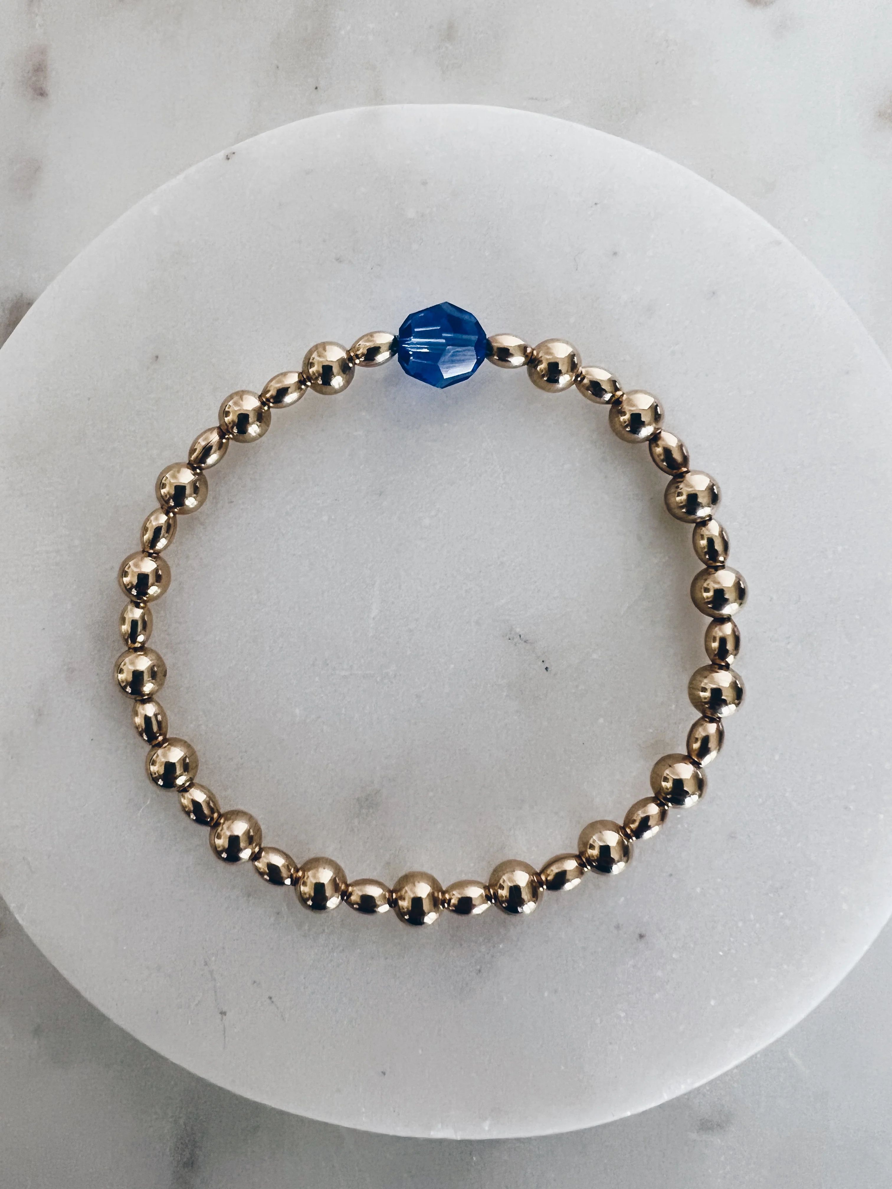 14k Gold Filled Crystal Birthstone Bracelet | Mac and Ry Jewelry