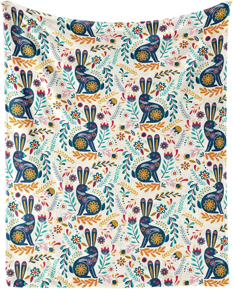 Homieblanket Bunny Blanket for Boys Girls, Cute Bunny Themed Design Printed Throw Blankets for Ki... | Amazon (US)