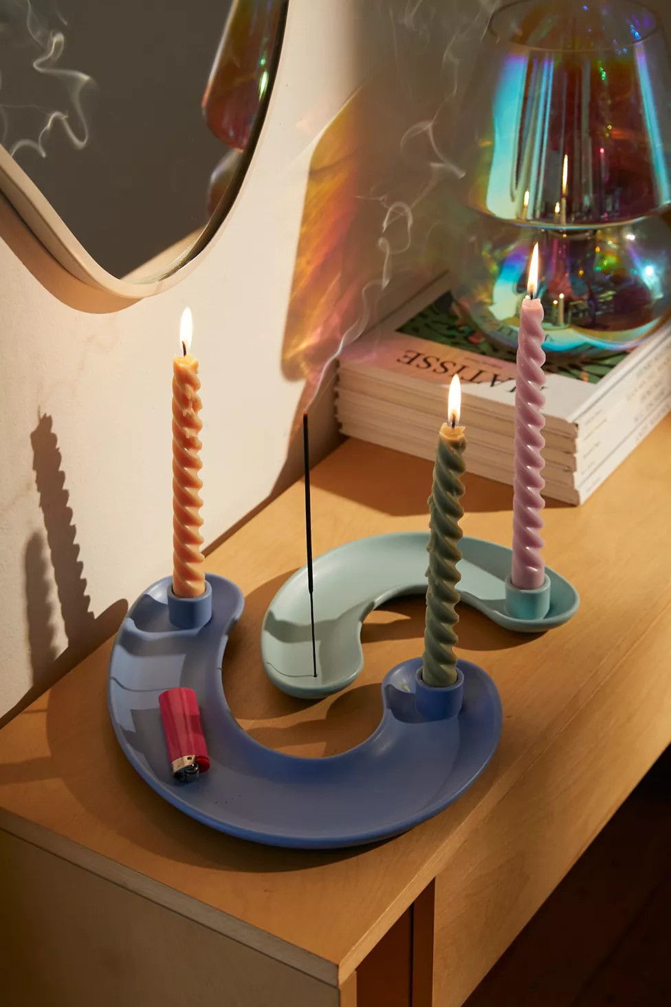 Laurel Double Taper Candle Holder | Urban Outfitters (US and RoW)
