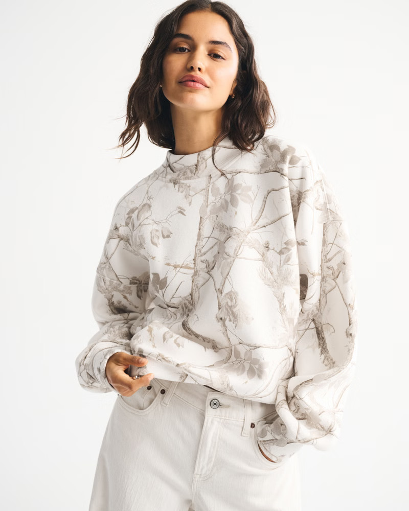 Women's Sunday Mockneck Crew | Women's Tops | Abercrombie.com | Abercrombie & Fitch (US)