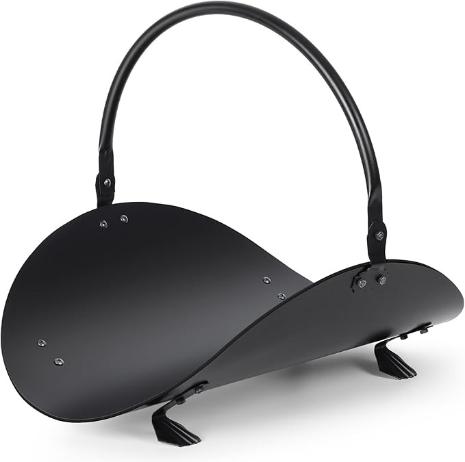 AMAGABELI GARDEN & HOME Fireplace Log Holder Indoor Firewood Carrier Metal Wood Rack Holder Tools... | Amazon (US)