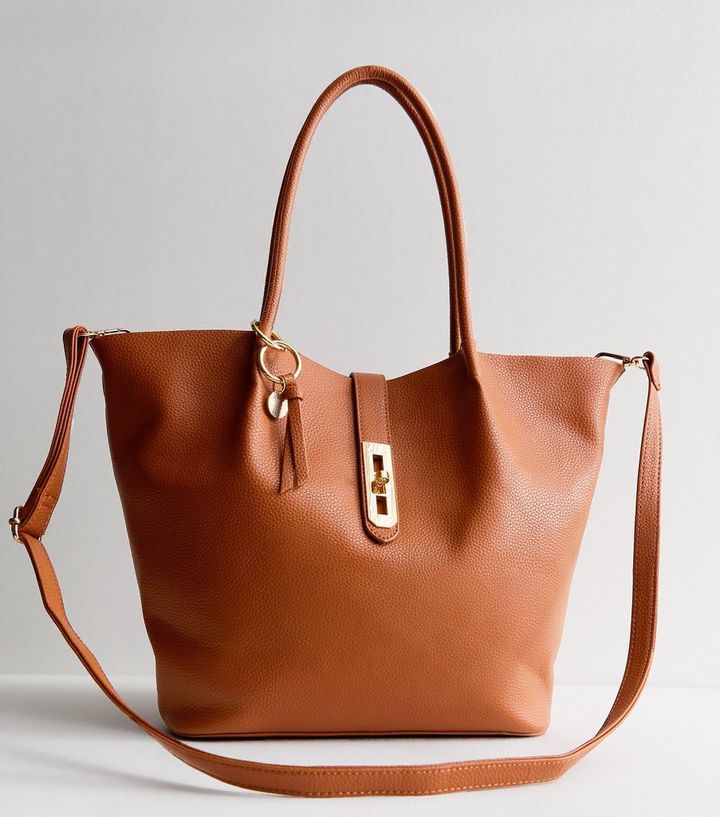 Tan Slouchy Double Strap Large Tote Bag | New Look | New Look (UK)