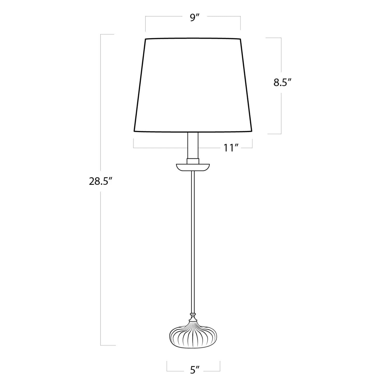 Regina Andrew Clove Stem Buffet Table Lamp With Black Shade & Reviews | Wayfair | Wayfair North America