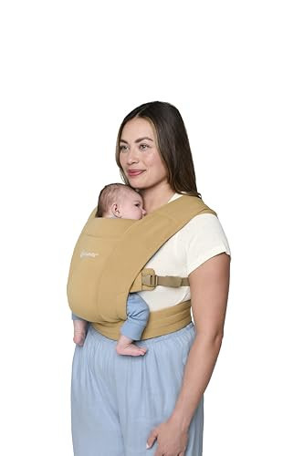 Ergobaby Embrace Cozy Newborn Baby Wrap Carrier (7-25 Pounds), Ponte Knit, Camel | Amazon (US)