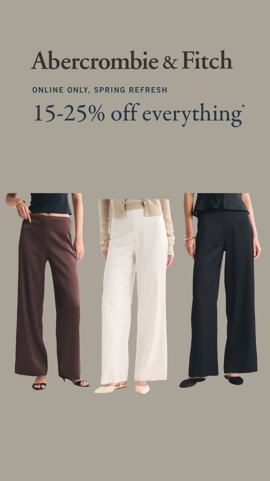 New Abercrombie satin trousers 
