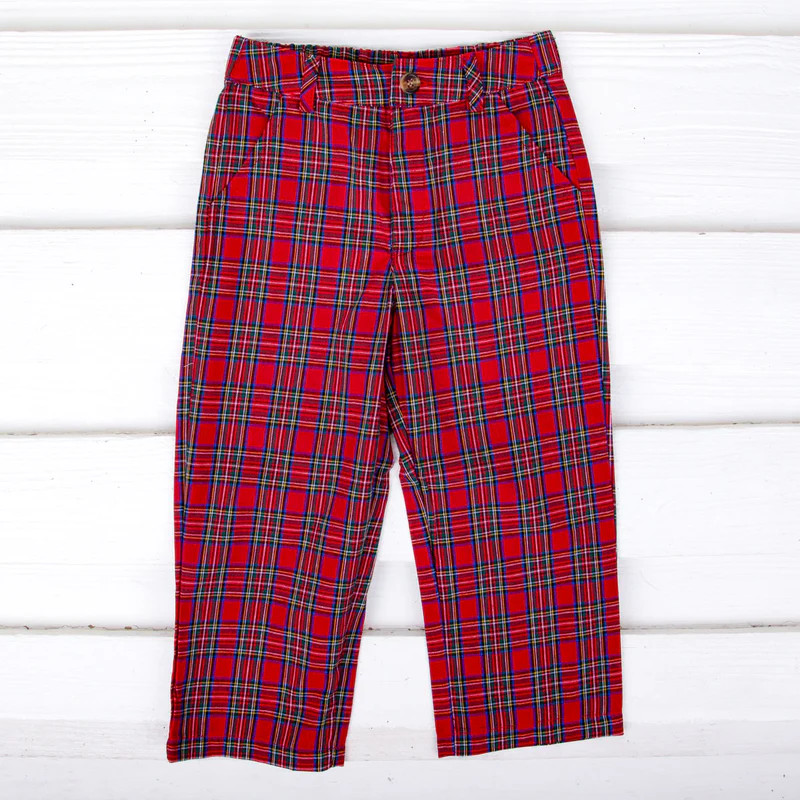 Red Plaid Standard Pants | Classic Whimsy