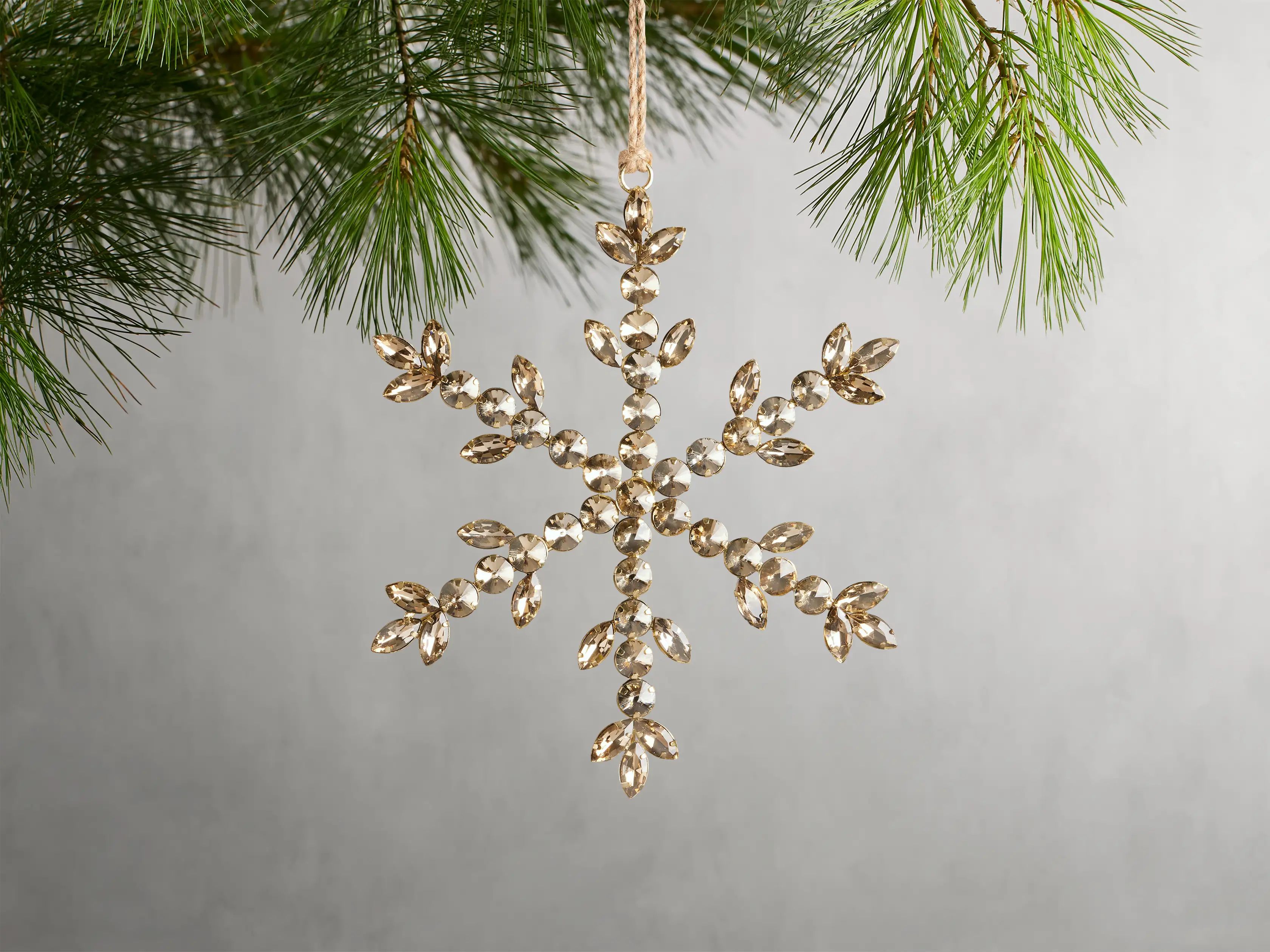 Crystal Snowflake Ornaments (Set of 4) | Arhaus