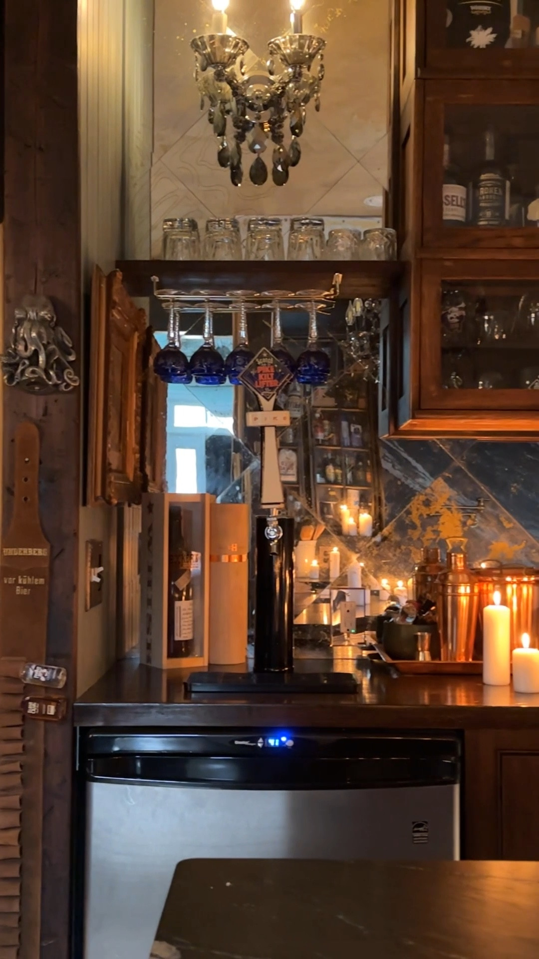 We haven’t given enough attention to the whiskey bar 😍
One of our favorite ways to personalize a space is to use antique or vintage finds as  centerpieces in the design.
In this case, a set of barrister bookcases that wasn’t otherwise usable became a beautiful focal point and an ingenious way to display his bourbon collection.
We’ve put together some antique finds in the same wood species and era as ours ❤️

#LTKVideo #LTKhome #LTKmens