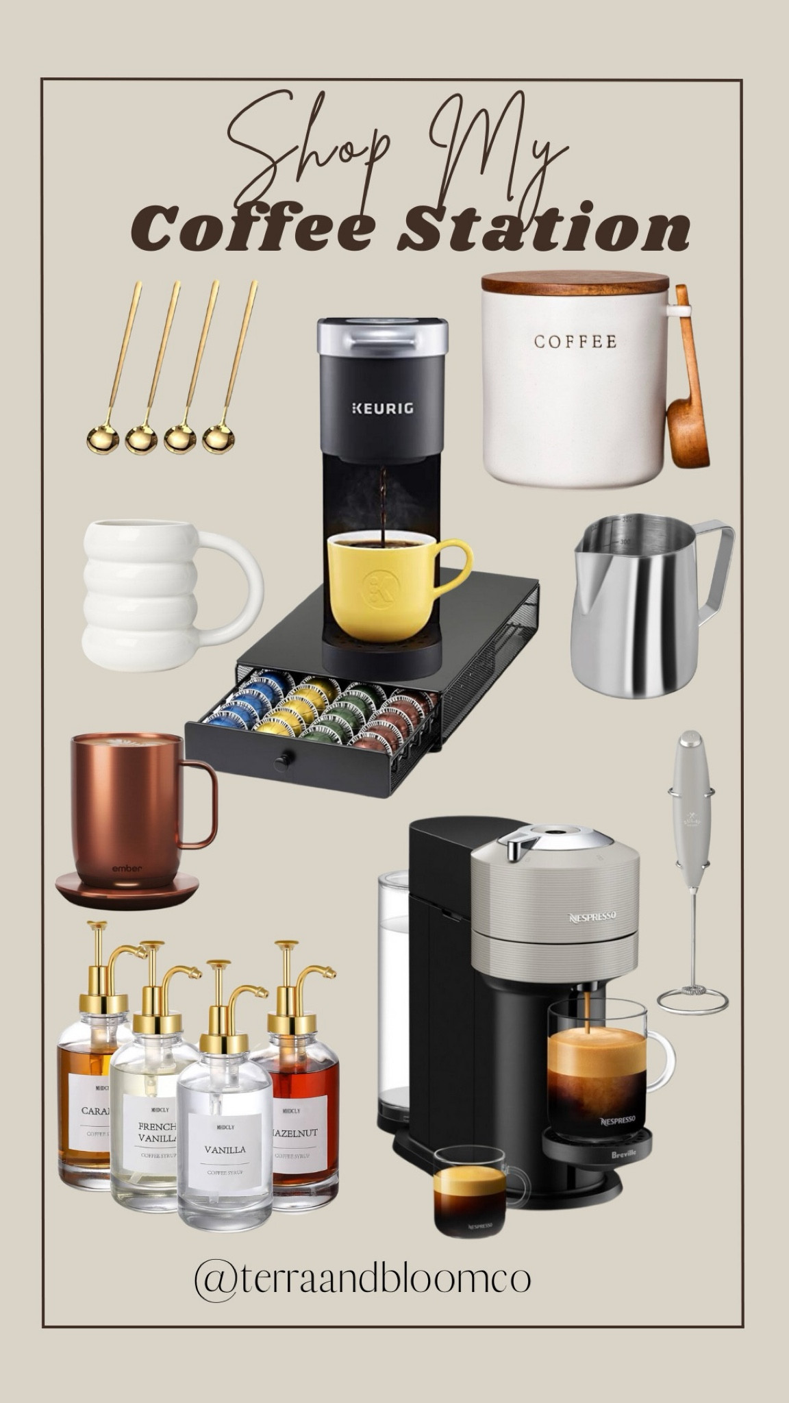 Shop my coffee station favorites! ✨


coffee station essentials |  nespresso coffee machine| coffee mug | fall cozy| aestheticc

#LTKFindsUnder50 #LTKFindsUnder100 #LTKHome