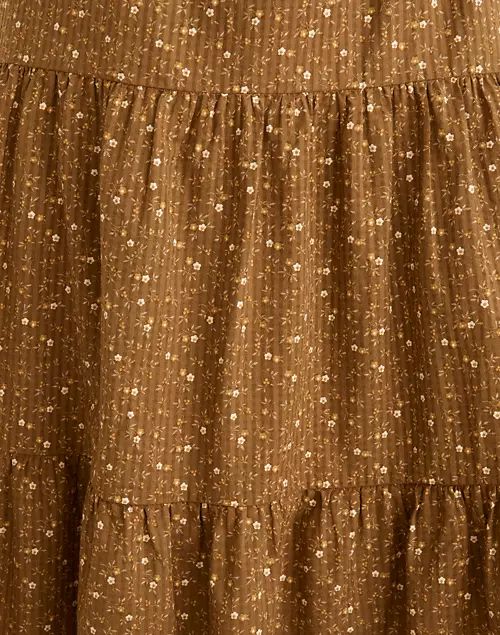 Ruffle-Sleeve Tiered Midi Dress in Daisy Stitch | Madewell