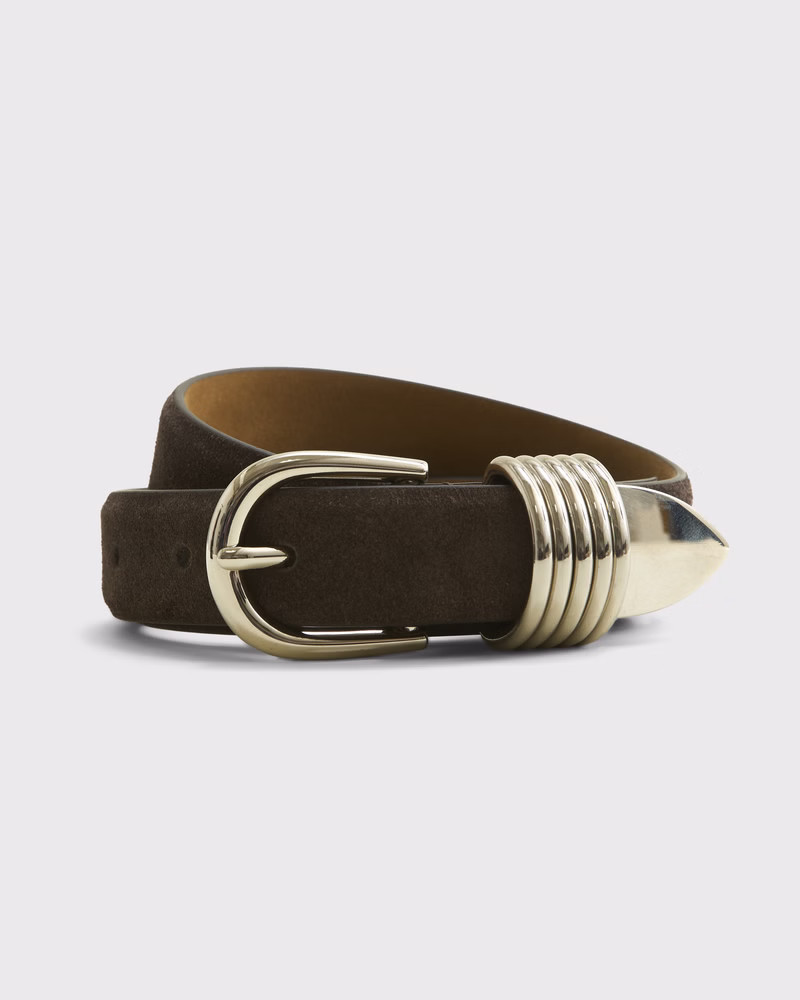 Women's Essential Rounded Suede Belt | Women's New Arrivals | Abercrombie.com | Abercrombie & Fitch (US)