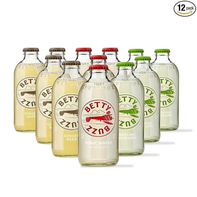 Betty Buzz Premium Sparkling Soda Classic Mixer Variety Pack by Blake Lively (12 pack), Tonic Wat... | Amazon (US)