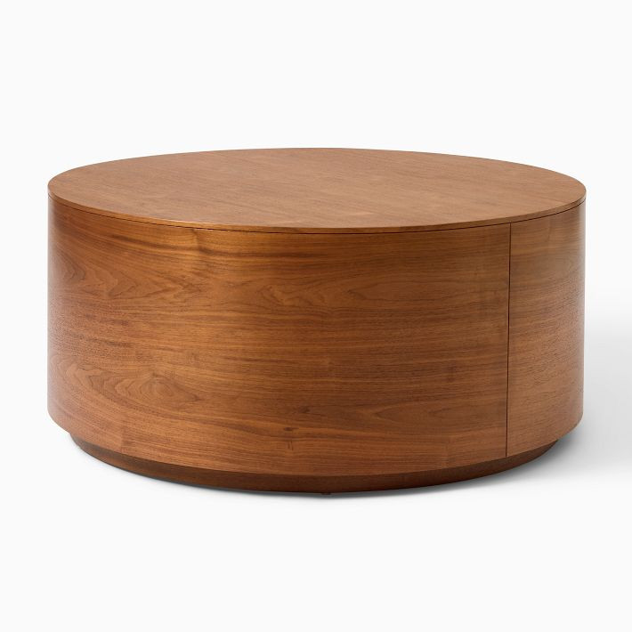 Volume Round Drum Coffee Table (36"–44") - Wood | West Elm (US)