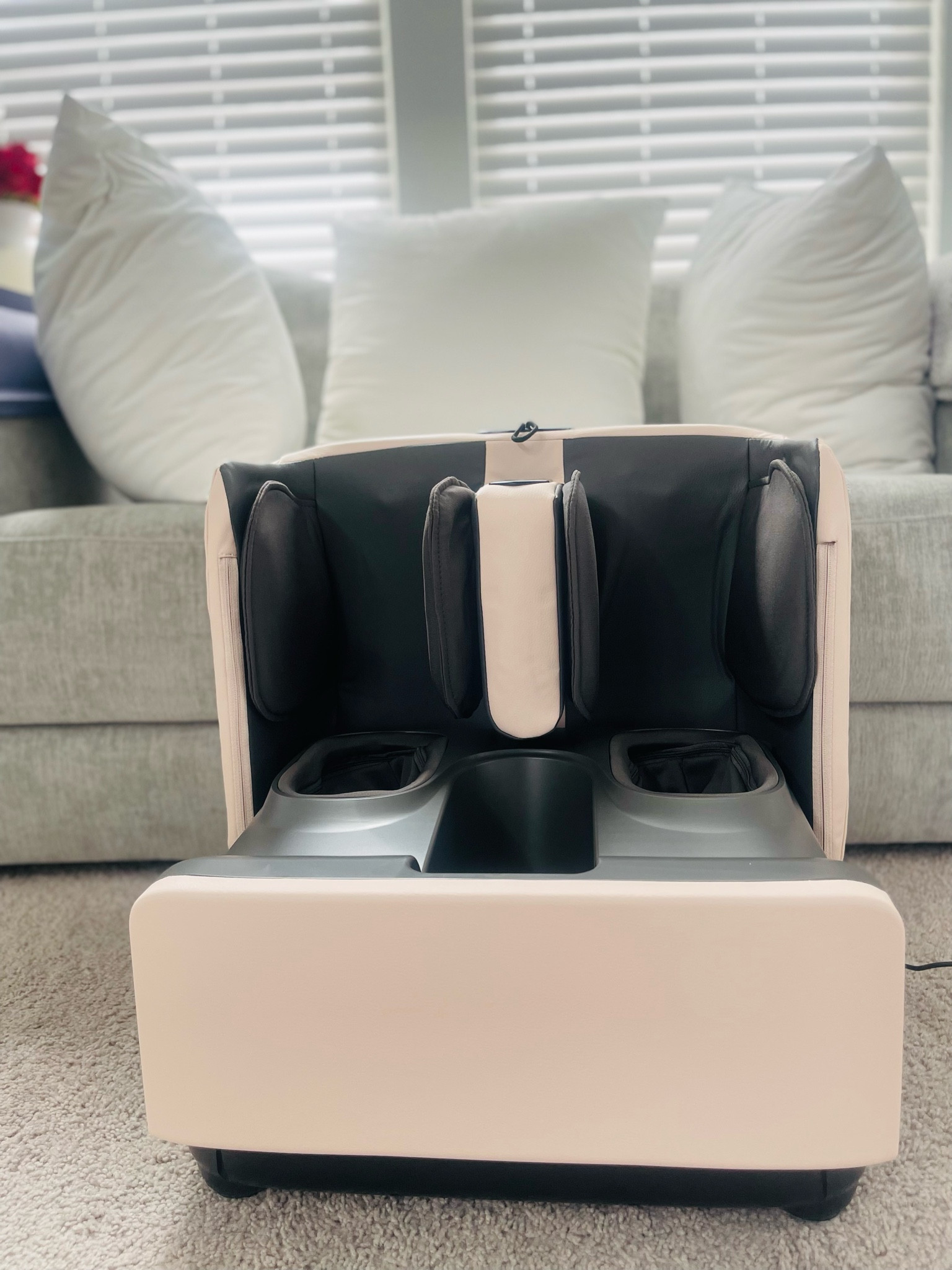 Listen! Run and go get this foot and calf massager for mama. It looks like a cute ottoman but it’s actually the most comfortable massager! It truly feels like  a professional massage, and it’s heated. Also comes in brown and black! 

#LTKhome #LTKGiftGuide #LTKbeauty