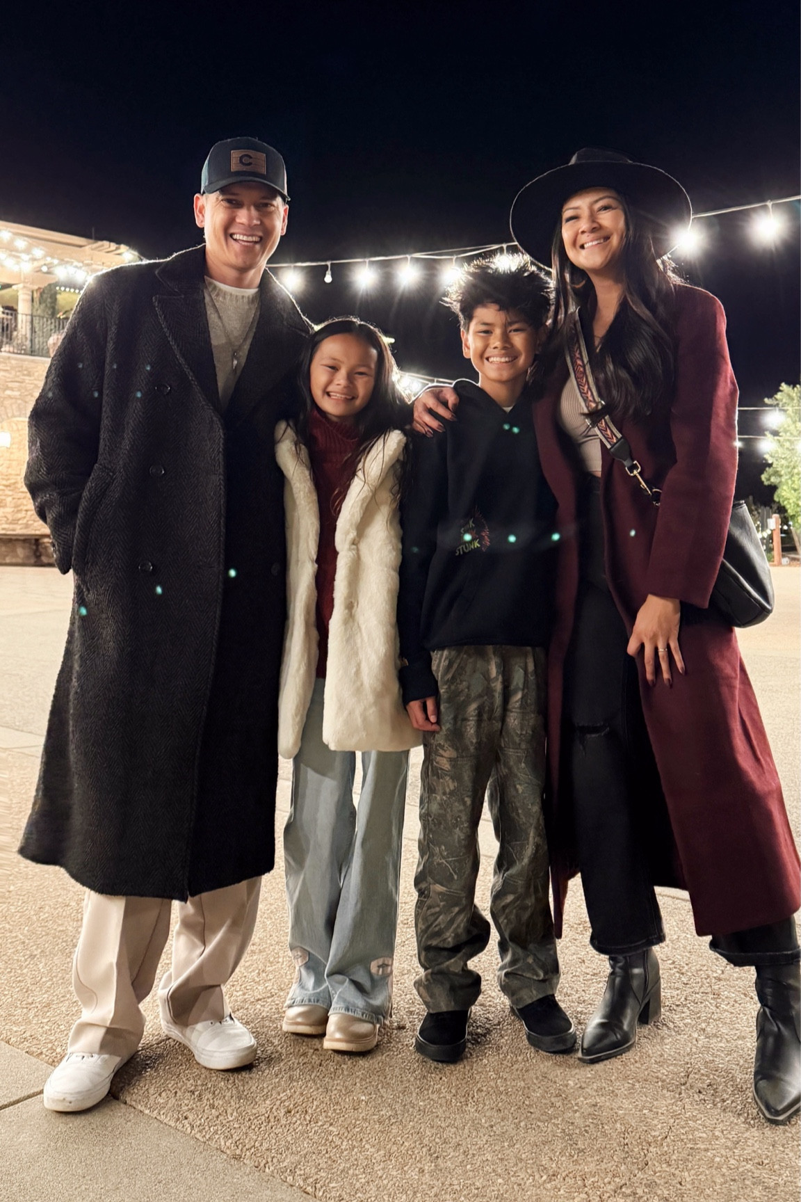 Family photo before our dinner date. Brought out our sweaters, coats, boots, and jeans now that the temps have cooled down - we can get more into the fall fashion. Here’s a fall family photo outfits inspiration. 

 #LTKCyberWeek #LTKHoliday #LTKFamily