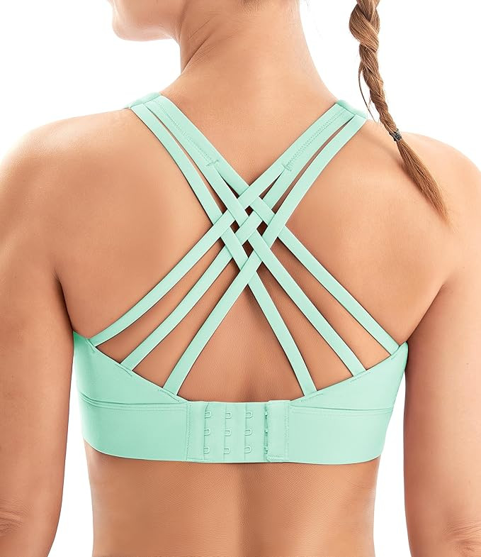 IUGA Sports Bras for Women High Support Large Bust High Impact Womens Sports Bras Strappy Padded ... | Amazon (US)