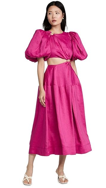Vanades Cut Out Ring Midi Dress | Shopbop