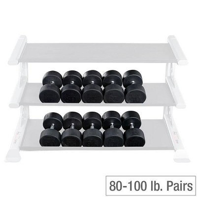 Body Solid Premium Round Rubber Dumbbell Set - 80-100 lb | Target