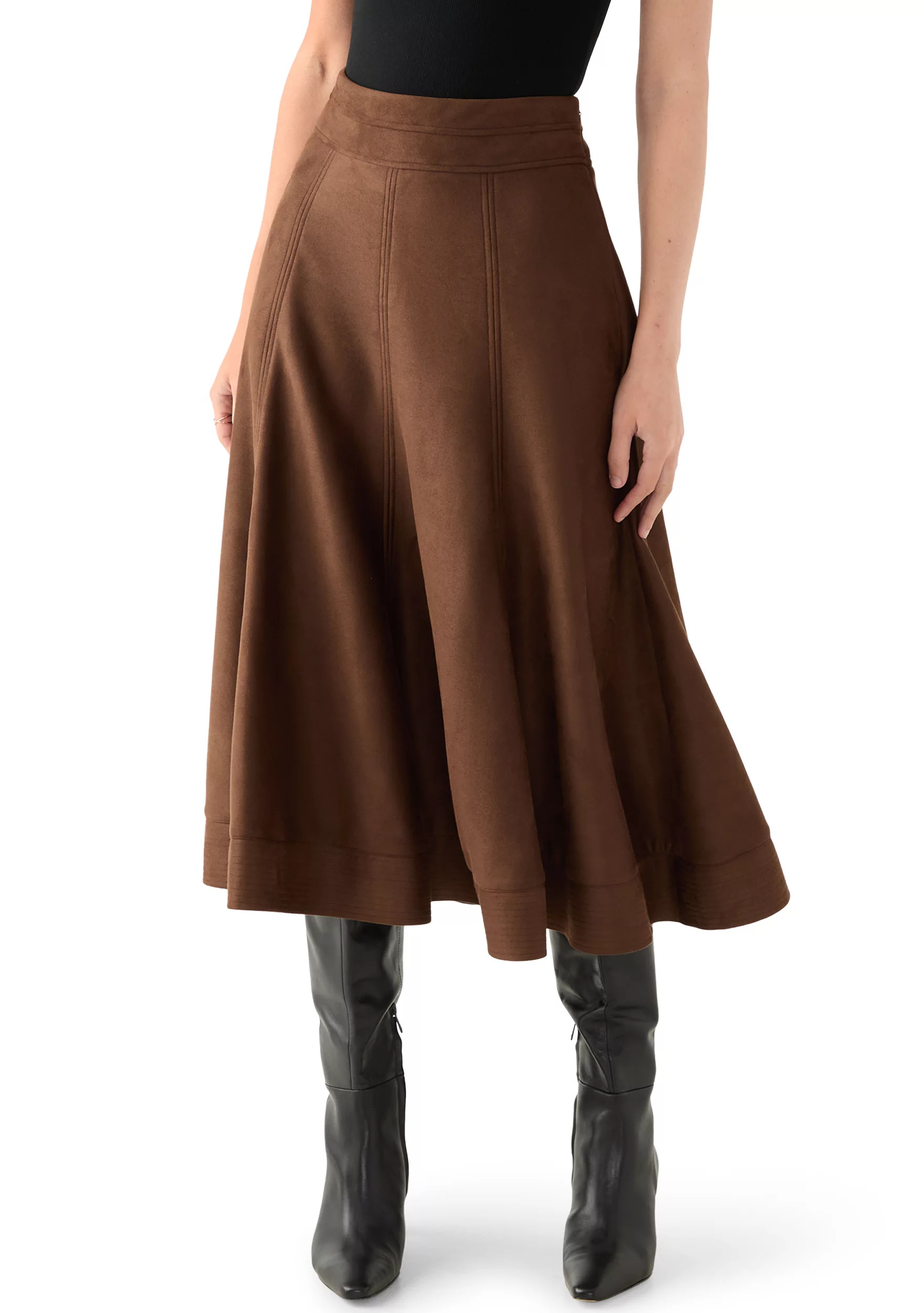 Women's Suede Midi Skirt | Belk