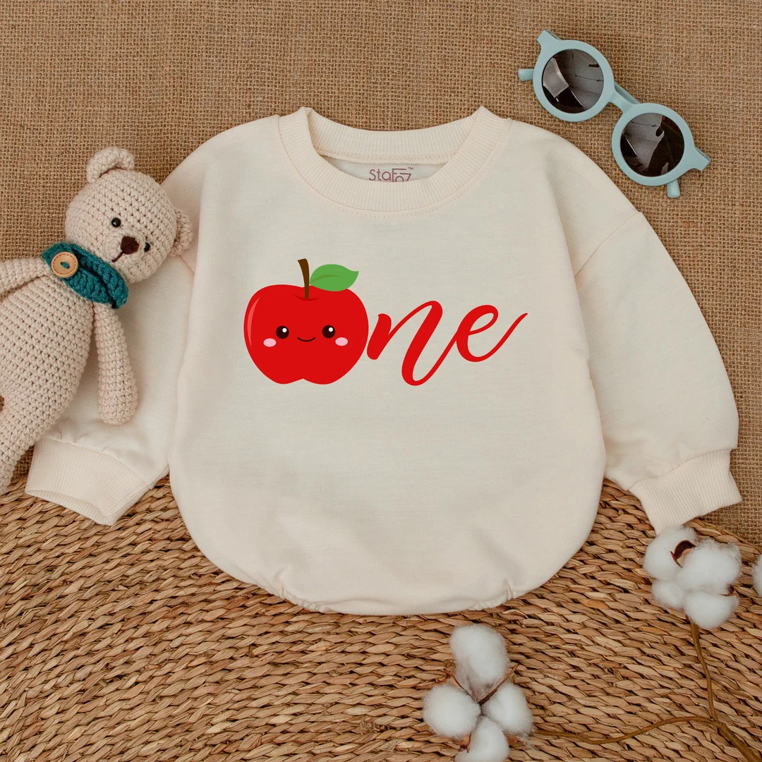 Apple of My Eye Birthday Romper, Apple Sweet One Bodysuit, Girl Birthday Clothes, Baby Bodysuit, ... | Etsy (US)