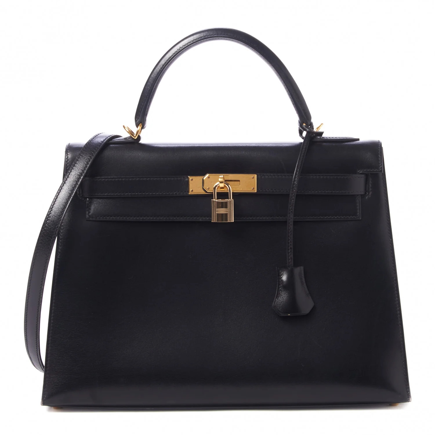 HERMES Box Kelly Sellier 32 Black | FASHIONPHILE | Fashionphile