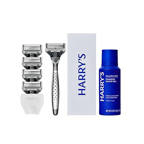 Harry's Original Shaving Kit for Men - Razor Handle, 5 Razor Blade Refills, Foaming Shave Gel, Tr... | Amazon (US)