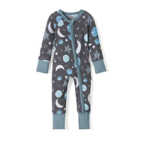 Little Sleepies Pajamas for Baby Boys & Girls, Viscose from Bamboo Baby Pajamas, Snug Baby Sleeper, Toddler PJs, 2-Way Zipper, Blue To the Moon & Back, 3-6M | Amazon (US)