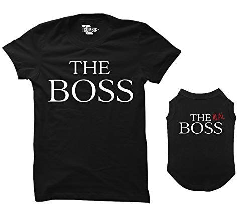 The Boss/The Real Boss Matching Dog Shirt & Owner T-Shirt | Amazon (US)