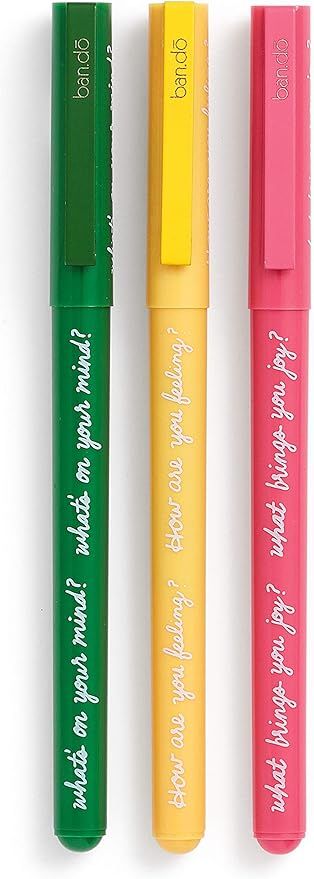 ban.do Women's Write On Black Ink Pen Set of 3, How Are You Feeling? | Amazon (US)