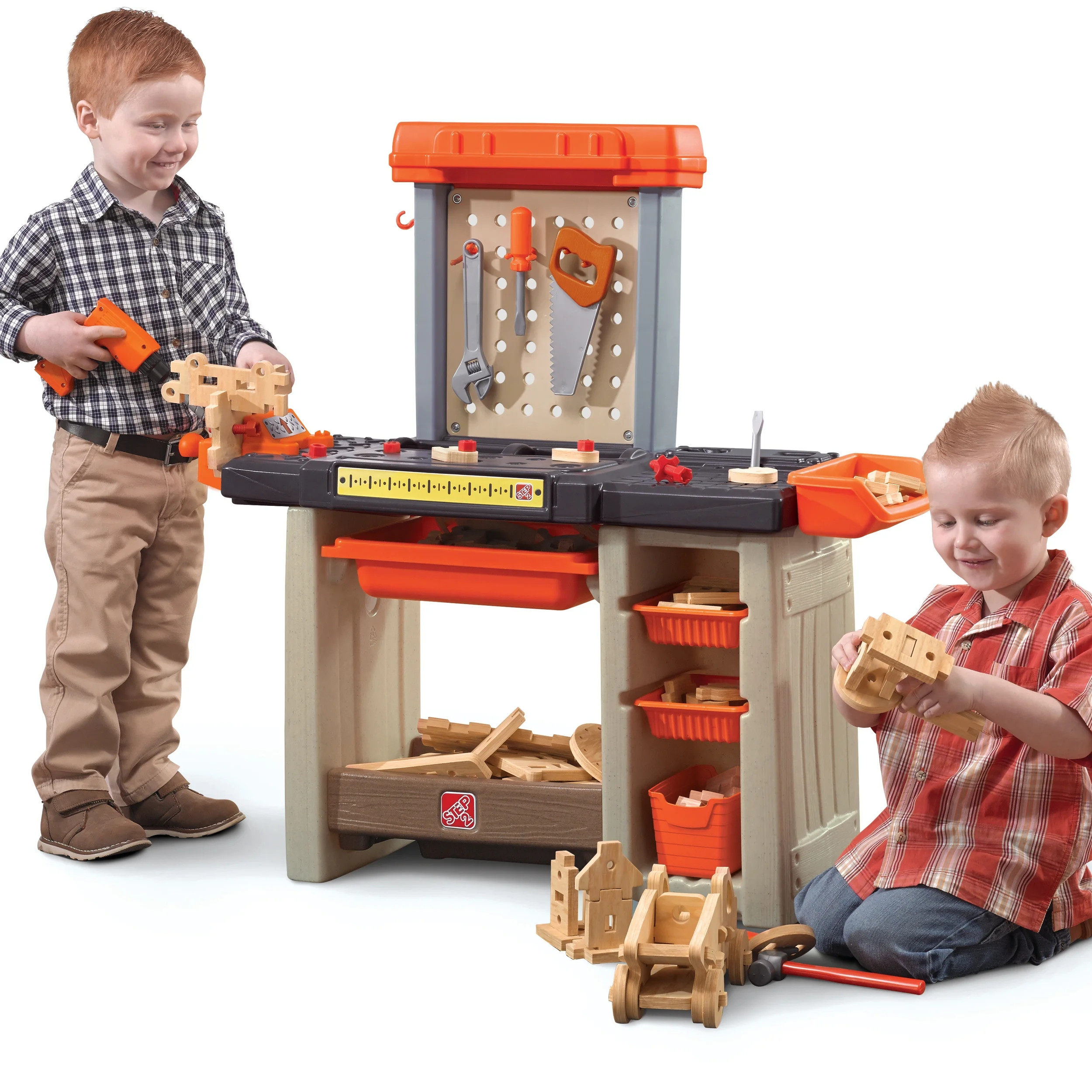 Step2 Handyman Plastic Toddler Workbench and Plastic Kid Tool Bench 30 plus piece Playset | Walmart (US)