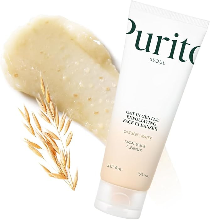 Purito Oat Exfoliating Facial Polish Cleanser - Hydrating Daily Face Wash with Gentle Scrub Clay ... | Amazon (US)