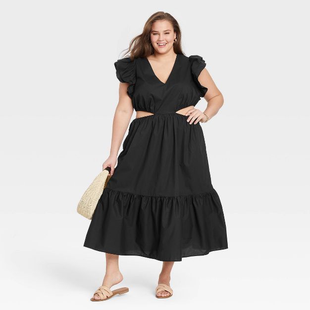 Women's Flutter Sleeveless Cut Out Dress - A New Day™ | Target