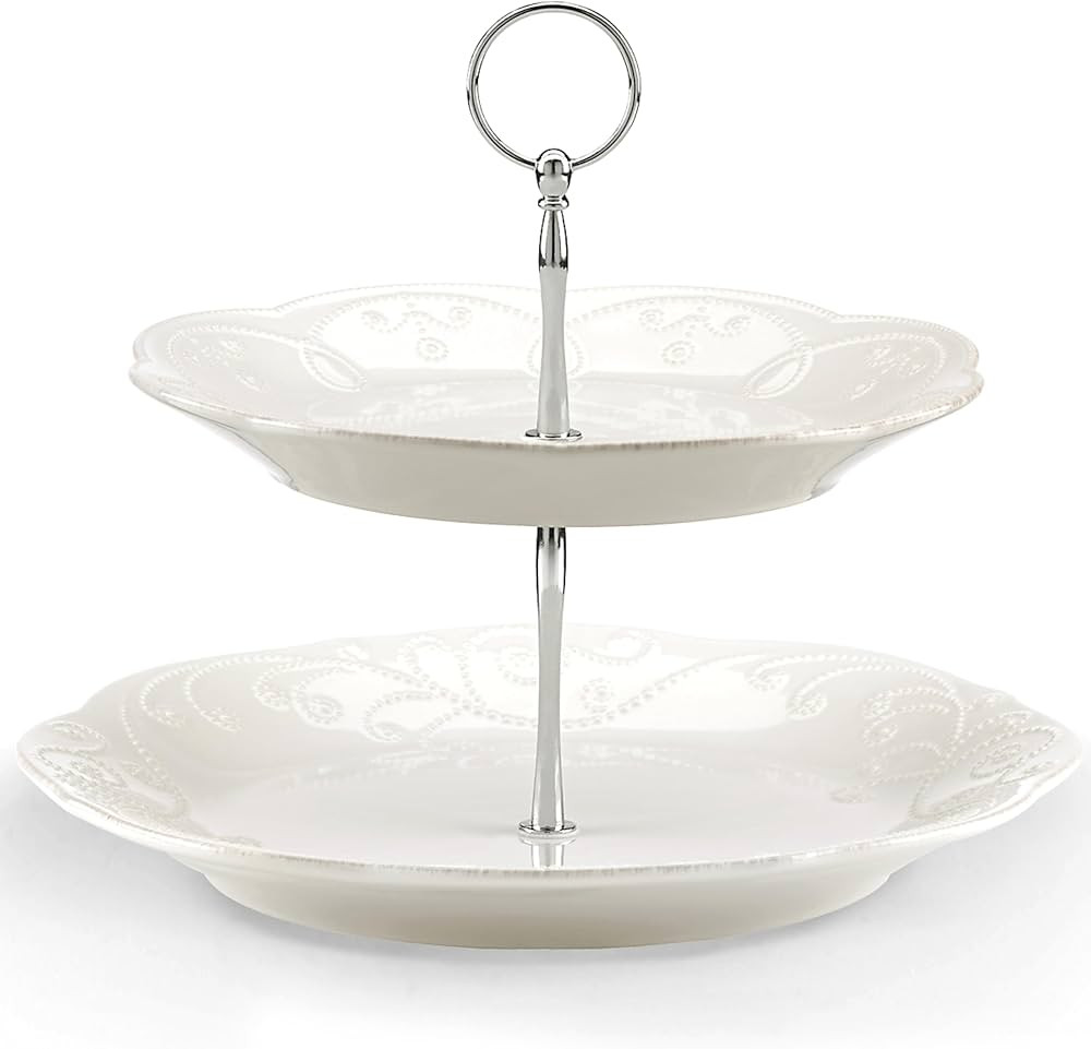 Lenox Unisex French Perle Tiered Server, White, 3.85 LB | Amazon (US)
