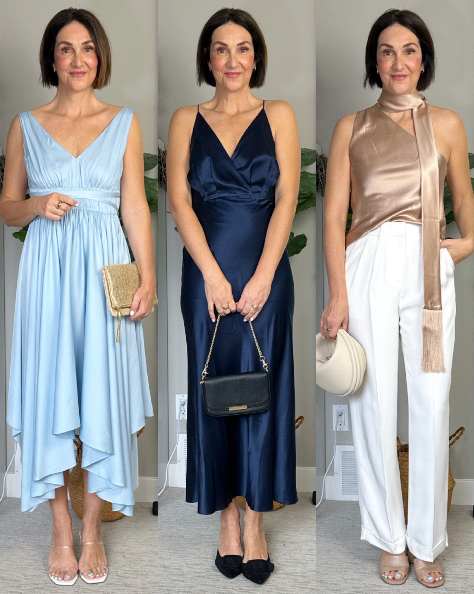 New from Lilysilk! Use code CBS20 for 20% off. I’m 5’ 7” wearing my usual size 4 in both dresses, the top and the pants. These would all be perfect as a graduation or wedding guest dress! 
Also linked my shoes and accessories, all the shoes fit tts
The gold clutch is old Stella & Dot but I linked two similar.
The dresses, top, pants and bags are linked for 🇺🇸 & 🇨🇦. For 🇨🇦 shoe links, go to my website (https://www.christinbryant.com) click on my 🇨🇦 Amazon page and they are the first, second and fourth items in the category “shoes etc”. My website is linked in my Instagram and TikTok profile 

#LTKItBag #LTKStyleTip #LTKParties